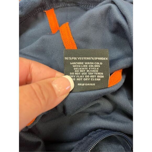 Colosseum Virginia Cavaliers Navy Velour Full Zip Up Hoodie sz. M EUC - Picture 6 of 6